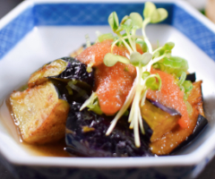 Fried Eggplant w/ Mentaiko